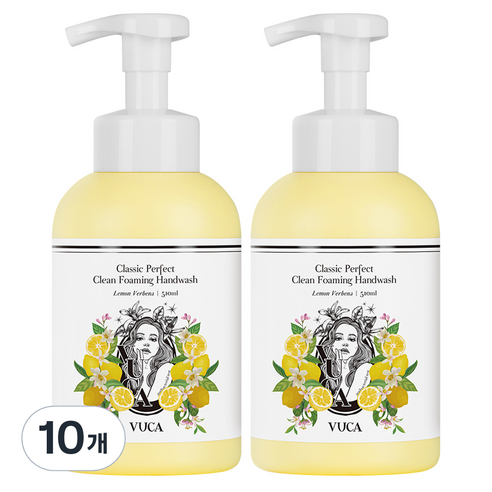뷰카 클래식 퍼펙트 클린 포밍 핸드워시 레몬버베나향, 510ml, 10개