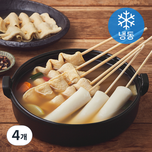 고래주방 물떡 & 꼬치어묵 (냉동), 448g, 4개