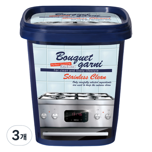 부케가르니 스테인리스 찌든때 지우개 클리너, 500g, 3개