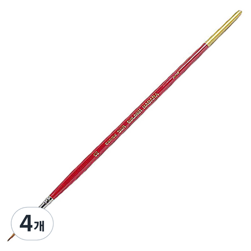 바바라 인존 혼합모 둥근 수채화붓 30R, 2호, 4개