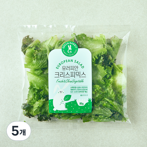 그린래빗 유러피안 크리스피믹스 샐러드, 80g, 5개