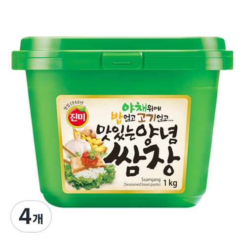 진미 맛있는 양념쌈장, 1kg, 4개