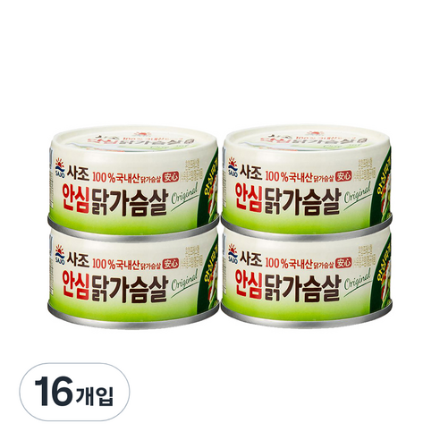 사조 안심 닭가슴살, 135g, 16개입