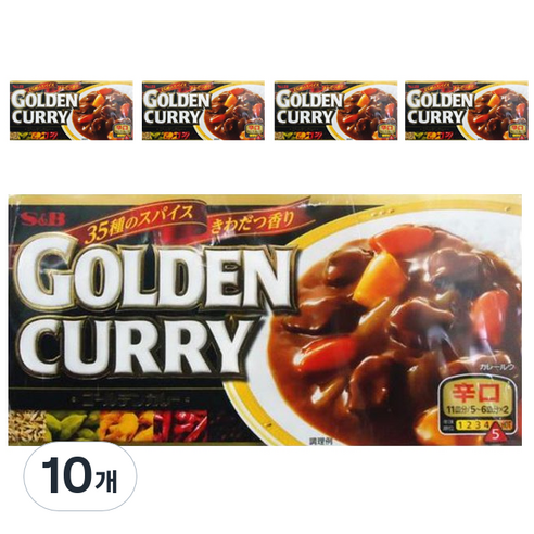 에스앤비 골든카레 매운맛, 198g, 10개