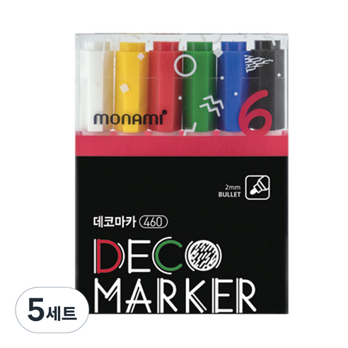 모나미 데코마카 460 기본 세트, 6색, 5세트