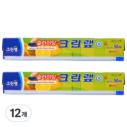 크린랲 슬라이딩 랩, 50m, 12개