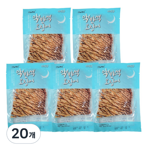 더먹다 자연오감 맥반석오징어, 20개, 30g
