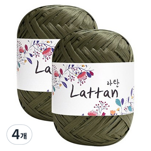 yarna 라탄 2볼 라피아실 40g, 33번(반유광), 4개