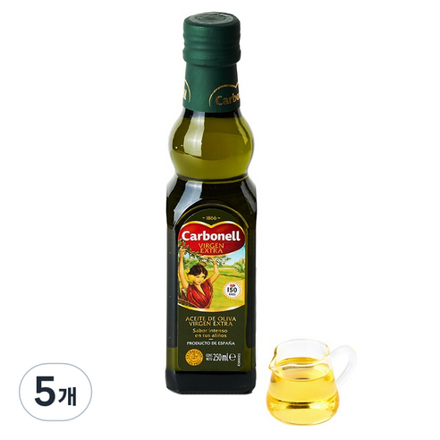 카르보넬 엑스트라버진 올리브오일, 250ml, 5개