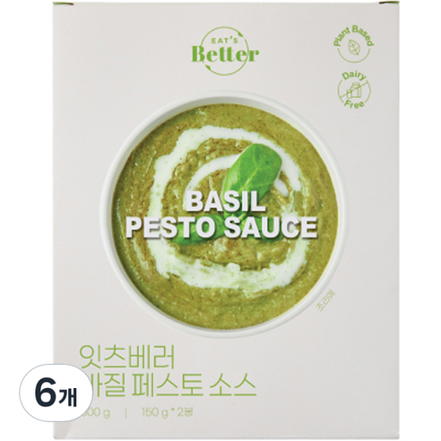 잇츠베러 바질 페스토 소스 2p, 300g, 6개