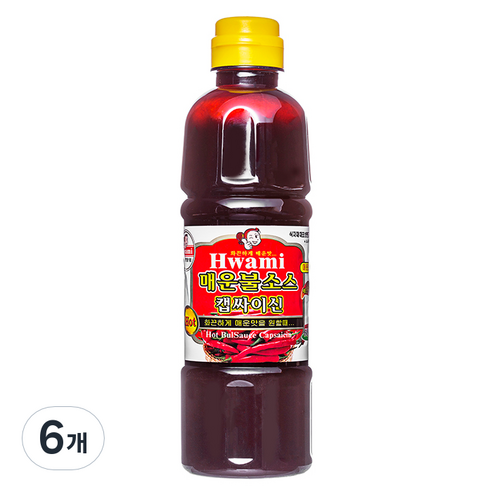 [화미] 매운 불소스 켑싸이신, 600g, 6개