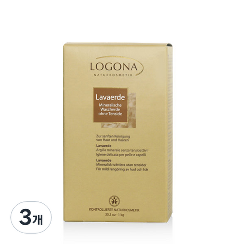 로고나 라바에르데 클레이 파우더 마스크 팩 1kg, 1개입, 3개