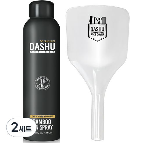 다슈 포 맨 프리미엄 밤부 핀 헤어스프레이 300ml + 씨쓰루 페이스 커버 투명, 2세트