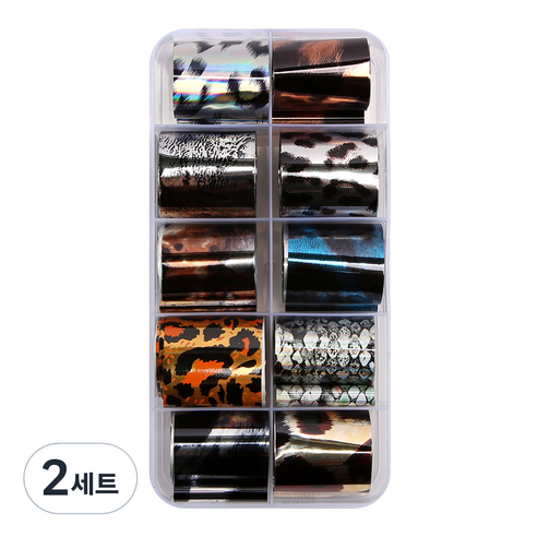 젤로젤로 네일 호일 필름 10종 세트, 3 호피, 2세트