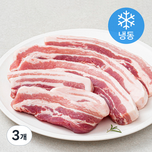 데일리이츠 오스트리아산 MAUM 삼겹살 구이용 20mm (냉동), 1kg, 3개