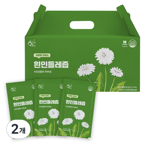 황금이네 흰민들레즙 진액 엑기스 100ml 50포, 5L, 2개