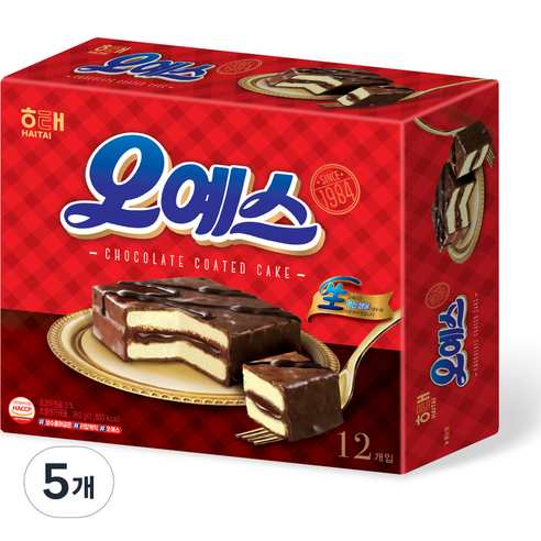 해태제과 오예스, 360g, 5개