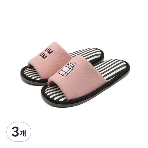 스위트홈 우유 거실화, 핑크, 3개