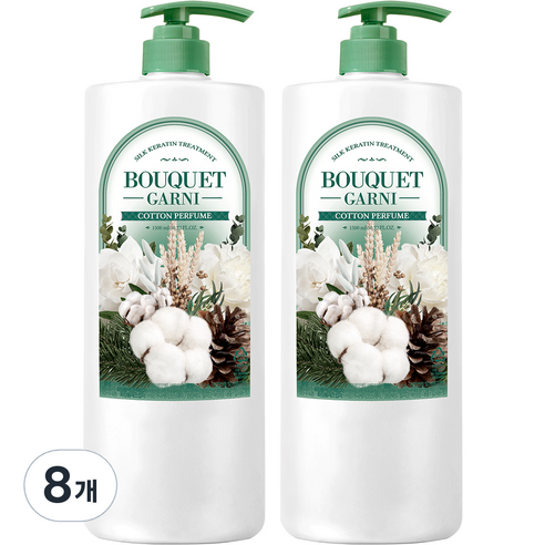 부케가르니 실크 케라틴 트리트먼트 코튼퍼퓸, 1500ml, 8개