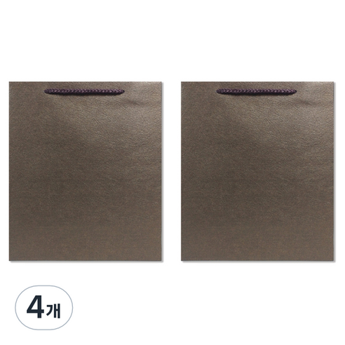 홀마크 무지 단색 쇼핑백 중, 브라운, 4개