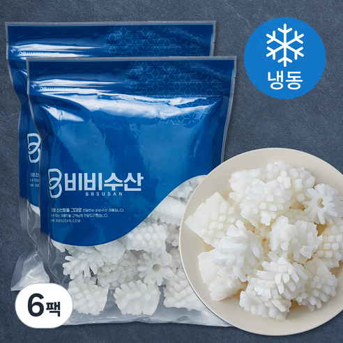 비비수산 솔방울 오징어 (냉동), 550g, 6팩