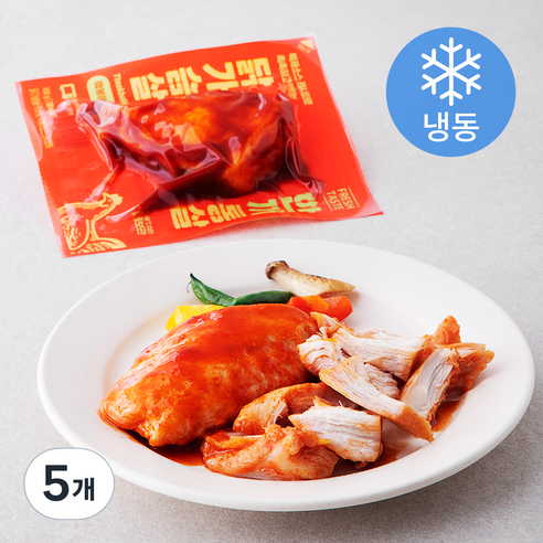한끼통살 닭가슴살 떡볶이맛 (냉동), 100g, 5개