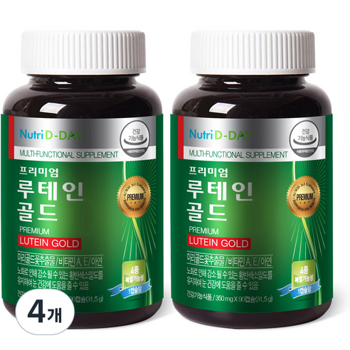 뉴트리디데이 프리미엄 루테인 골드 350mg, 90정, 4개