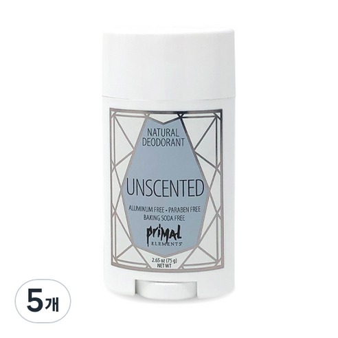프라이멀엘리먼츠 데오드란트 오리지널, 75g, 5개