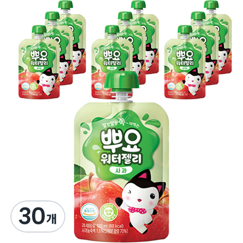 팔도 뿌요 워터젤리 사과, 120ml, 30개