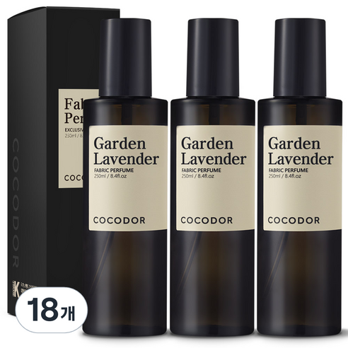 코코도르 룸 앤 패브릭 퍼퓸 섬유탈취제 가든라벤더, 250ml, 18개