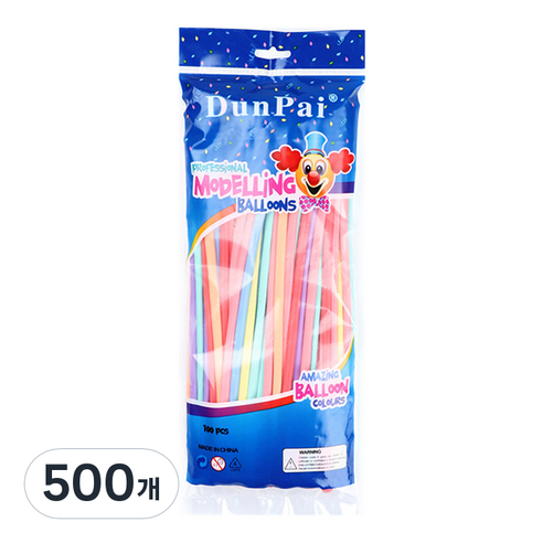 둔파이 막대 요술풍선 260S, 파스텔혼합, 500개