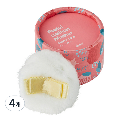 더페이스샵 파스텔 쿠션 블러셔 6g, 03 메리핑크, 4개