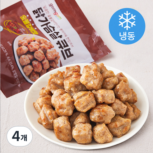 곰곰 닭가슴살 큐브 숯불갈비맛 (냉동), 100g, 1개입, 4개