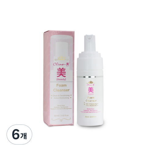 크리노미 폼클렌저 프리바이오틱스 약산성 여성청결제, 60ml, 6개