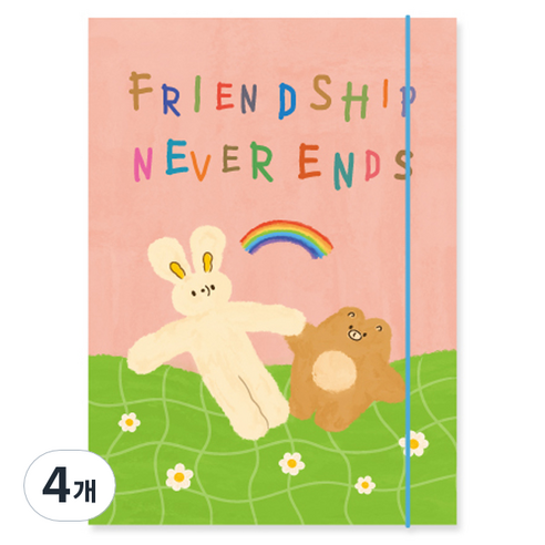 모노라이크 언매치드 프렌즈 하드 커버 바인더 A5 6공, 02  Pink, 4개
