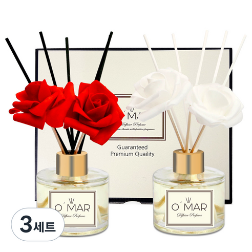 오마르 퍼퓸 디퓨저 120ml x 2p 세트, 다우니라벤더, 3세트