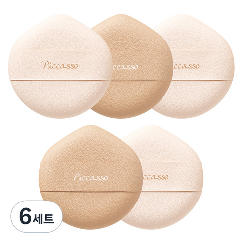 피카소 클라우드 퍼프 5종 세트, 6세트, 혼합색상
