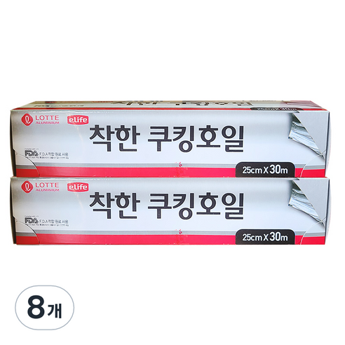 롯데이라이프 착한 쿠킹호일, 30m, 8개