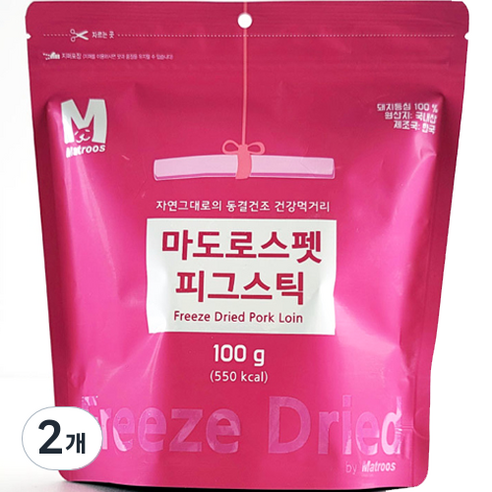 마도로스펫 반려동물 스틱, 피그, 100g, 2개