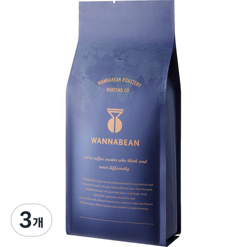워너빈 시그니쳐 하우스 블렌딩 원두, 1kg, 3개, 프렌치프레스