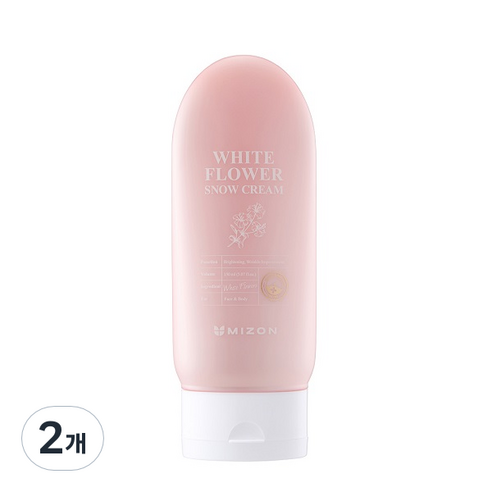 미즈온 화이트 플라워 스노우 톤업 크림 150ml, 2개