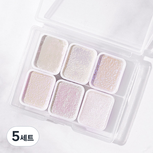 수채화 네일 물감 6종 세트, KN-A4032, 5세트