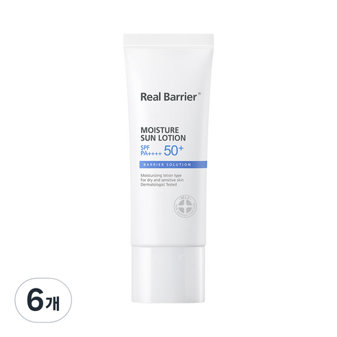 리얼베리어 모이스처 선로션 SPF50+ PA++++, 40ml, 6개