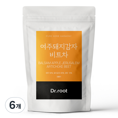 닥터루트 여주 돼지감자 비트차 삼각티백, 1.2g, 25개입, 6개