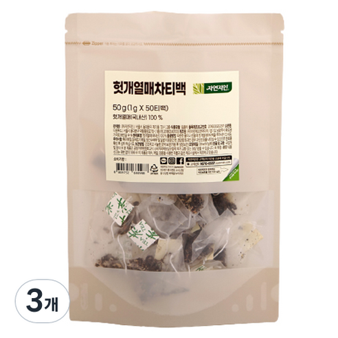 자연지인 헛개열매 차 티백, 1g, 50개입, 3개