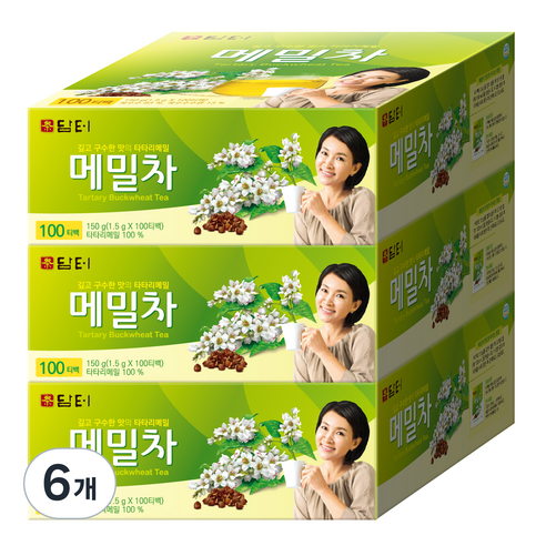 담터에프엔비 메밀차 100p, 1.5g, 100개입, 6개