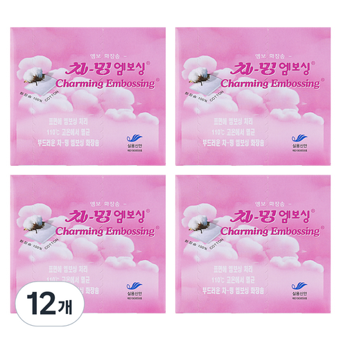 에스떼오뜨젠 차밍 엠보싱 순면 저자극 고급 화장솜, 200개입, 12개