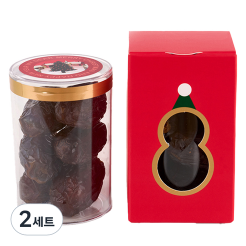 데이츠 눈사람 씨없는 대추야자 크리스마스 선물세트 100g, 2세트
