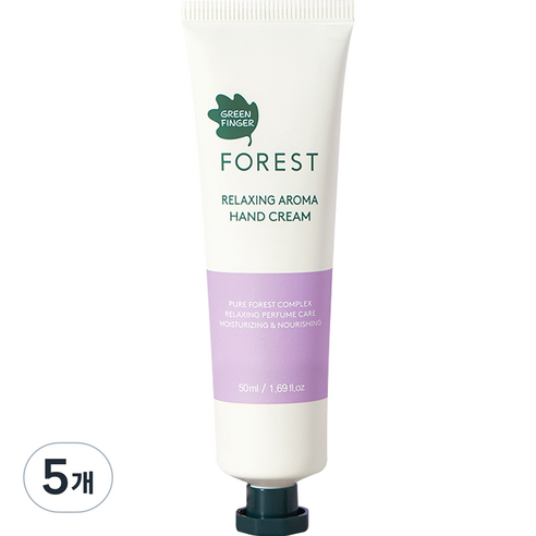그린핑거 포레스트 릴렉싱 아로마 핸드크림 싱그러운 플로럴향, 50ml, 5개