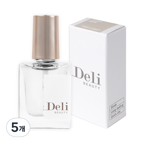 델리뷰티 루어인무드 블링블링 탑코트, 투명, 5개, 10ml